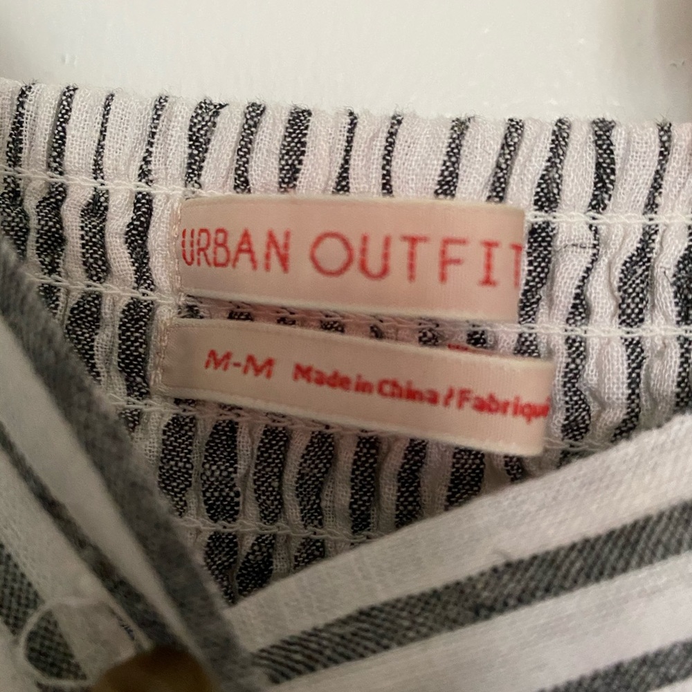 Urban Outfitters Gray Stripe Jumpsuit
